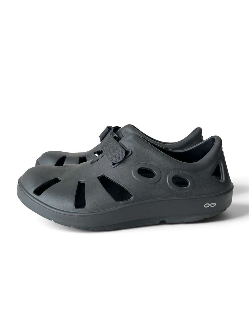 Oofos OOcandoo black waterproof sandals black mens 13